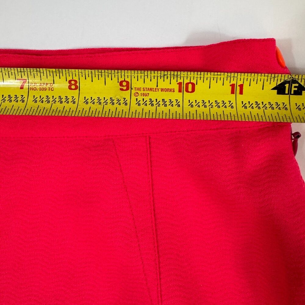 Thierry Mugler Hot Pink Pencil Skirt Womens 4 Vintage 90s French Couture Wool - Picture 7 of 10